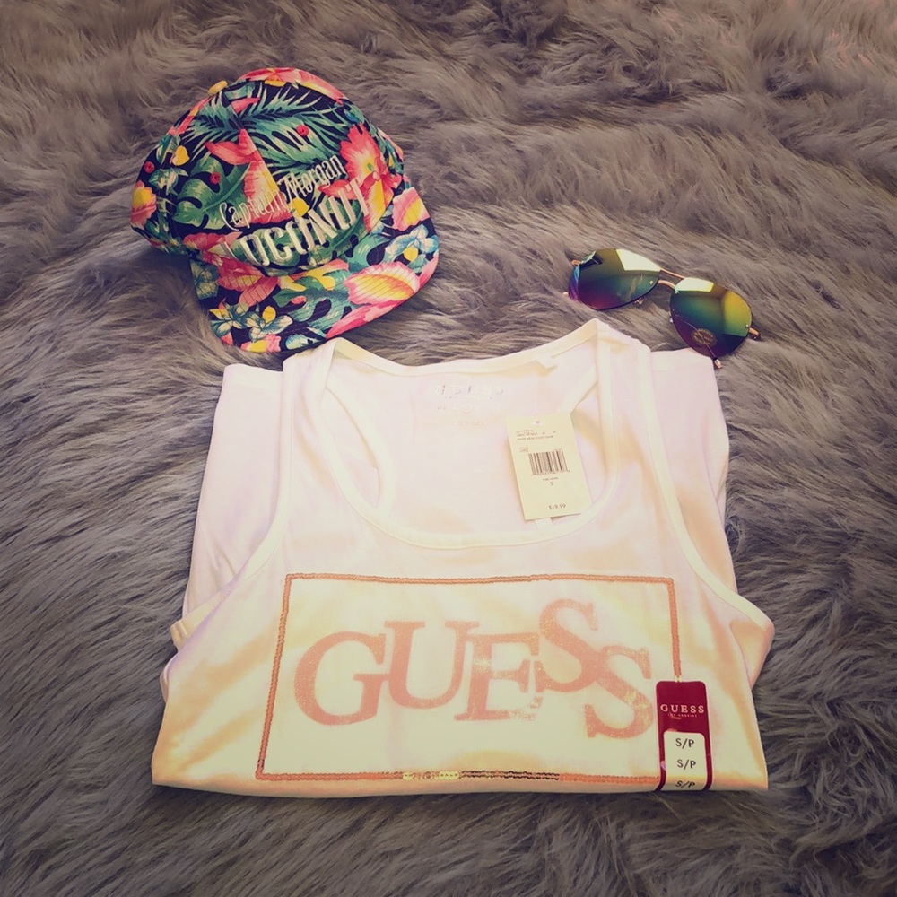 NWT Small GUESS racerback tank top